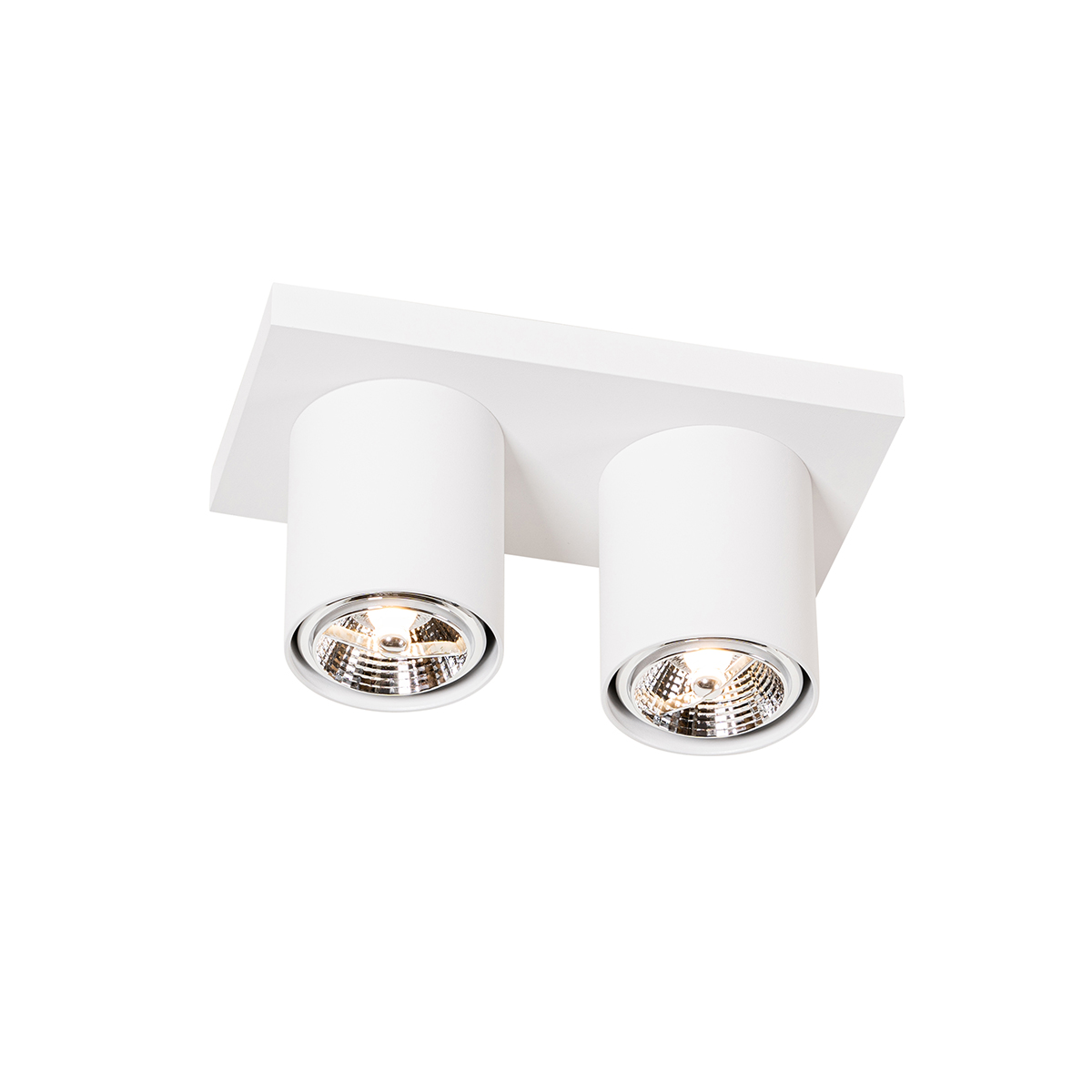 spot de plafond moderne blanc 2 lumières - tubo