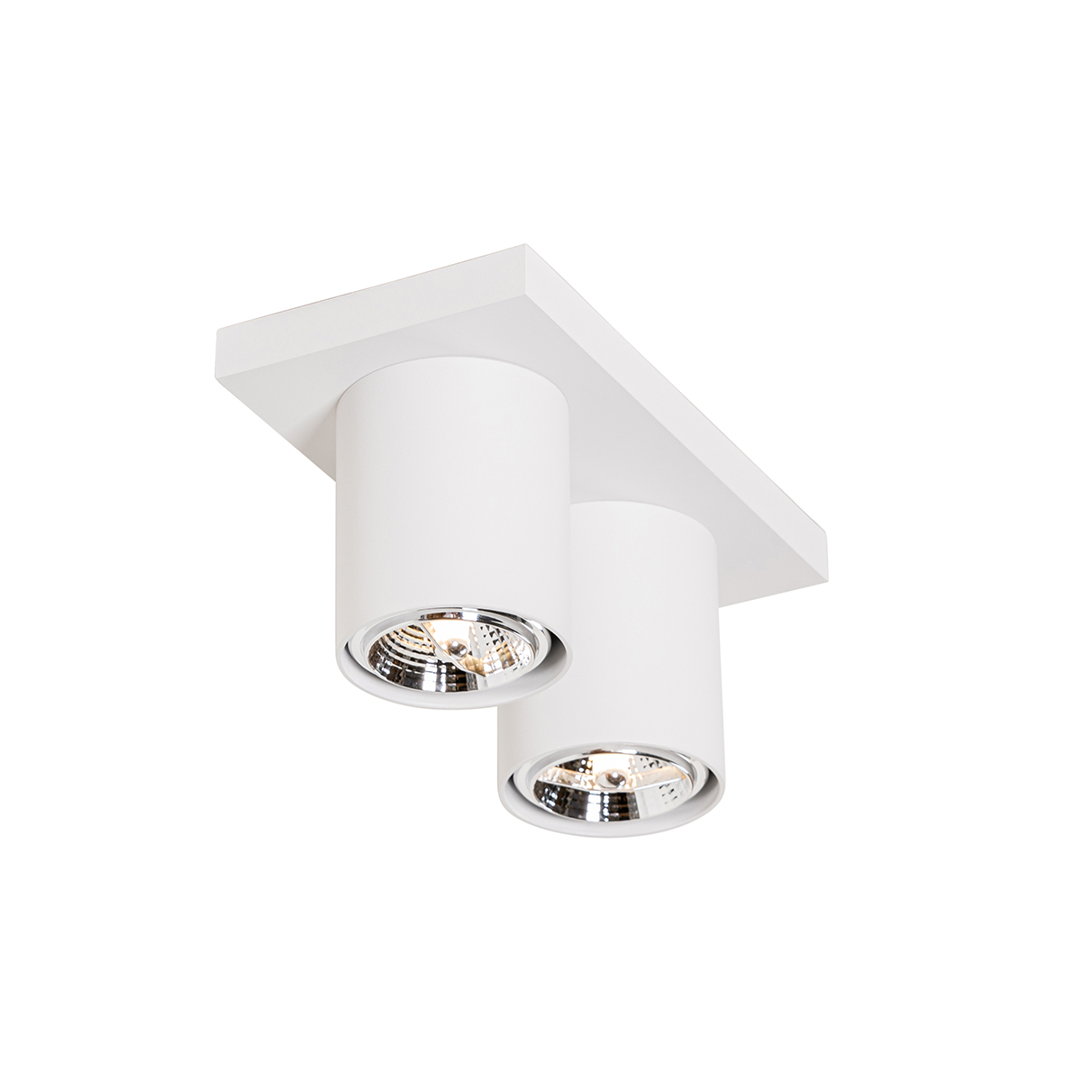 spot de plafond moderne blanc 2 lumières - tubo