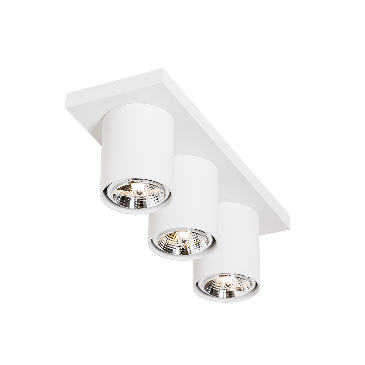 spot de plafond moderne blanc 3 lumières - tubo