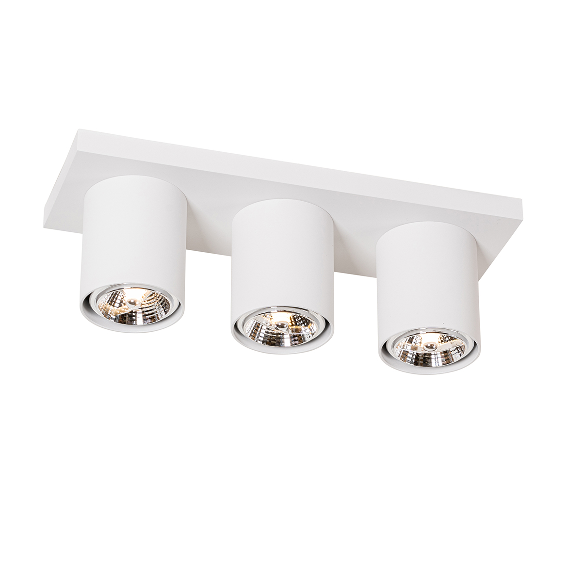 spot de plafond moderne blanc 3 lumières - tubo