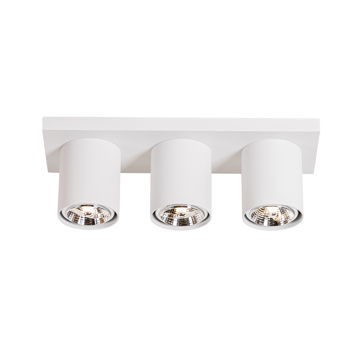 spot de plafond moderne blanc 3 lumières - tubo