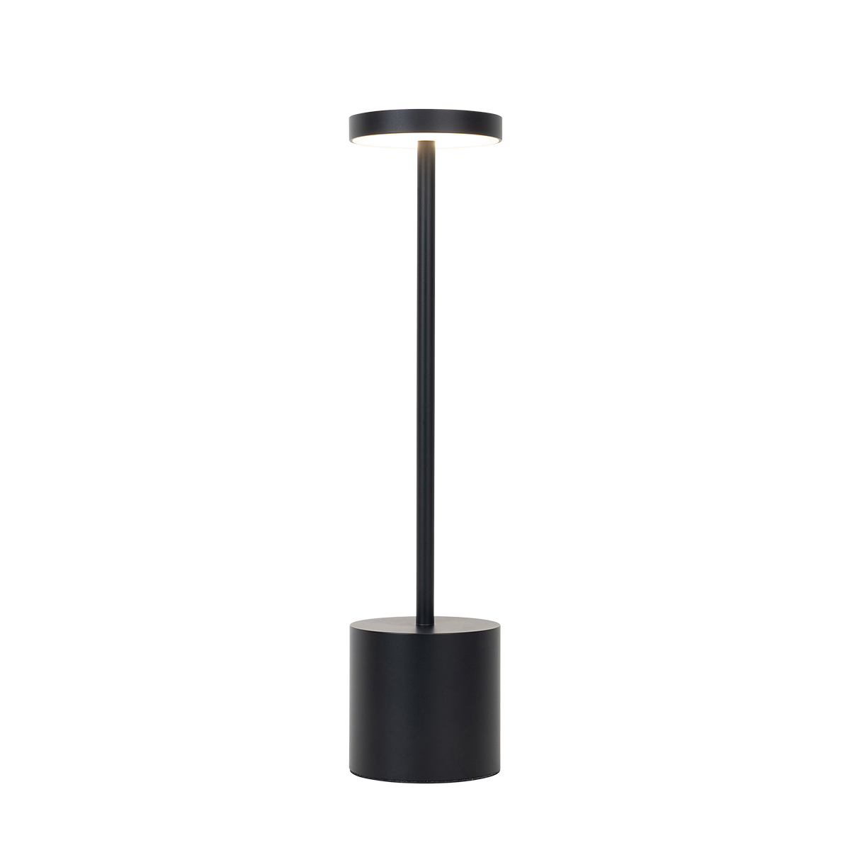 Kültéri asztali lámpa fekete, LED-del és újratölthető fényerő-szabályozóval - Dupont