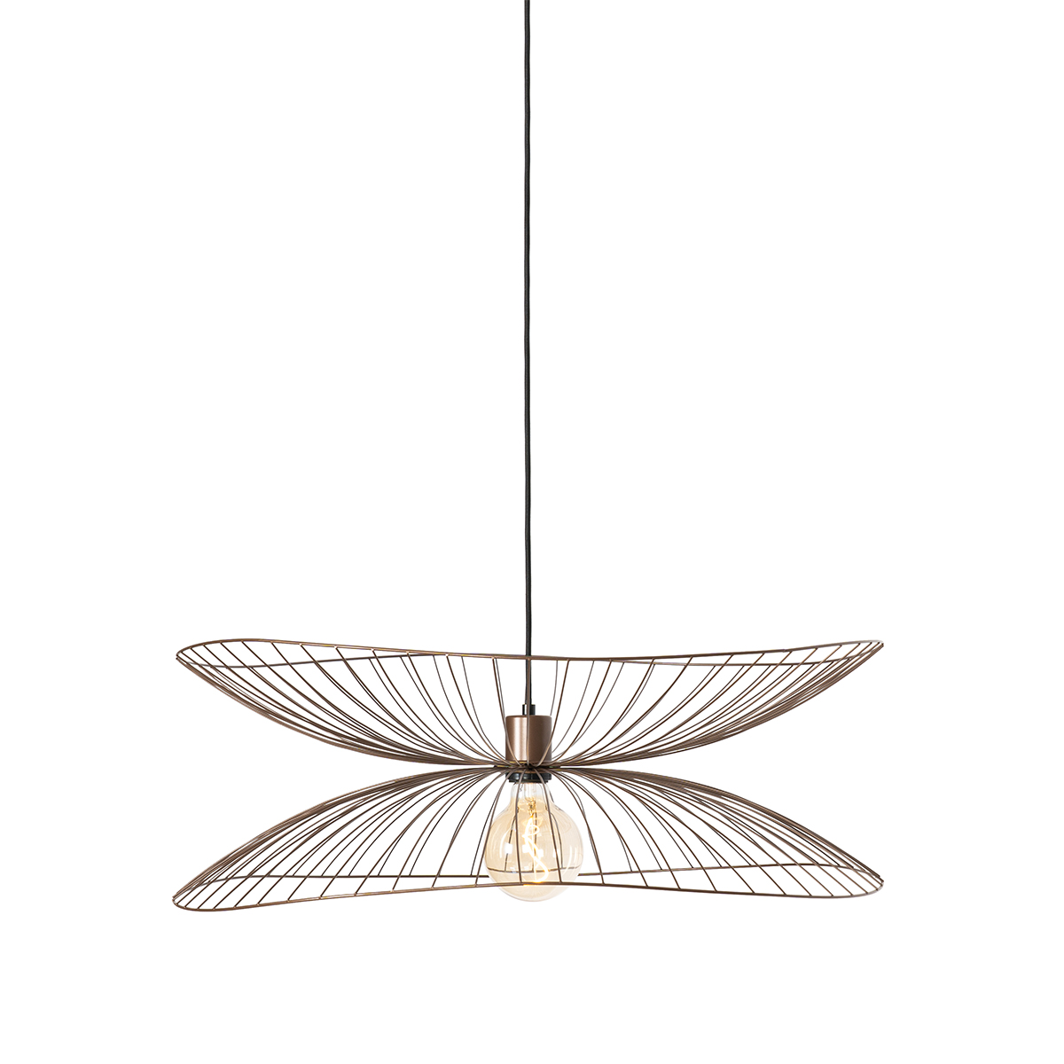 Design Pendant Lamp Dark Bronze with Double Shade - Pua