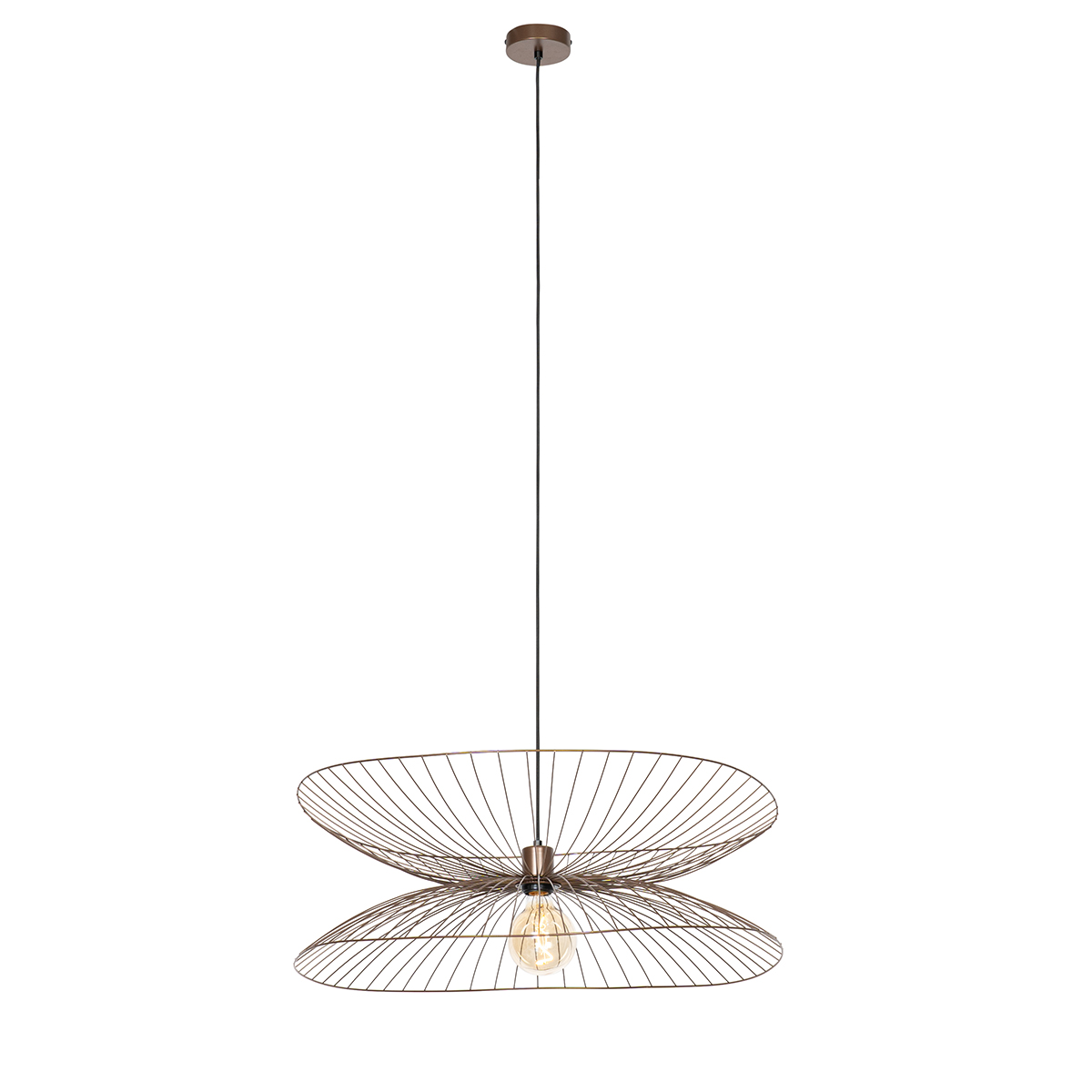 Design Pendant Lamp Dark Bronze with Double Shade - Pua