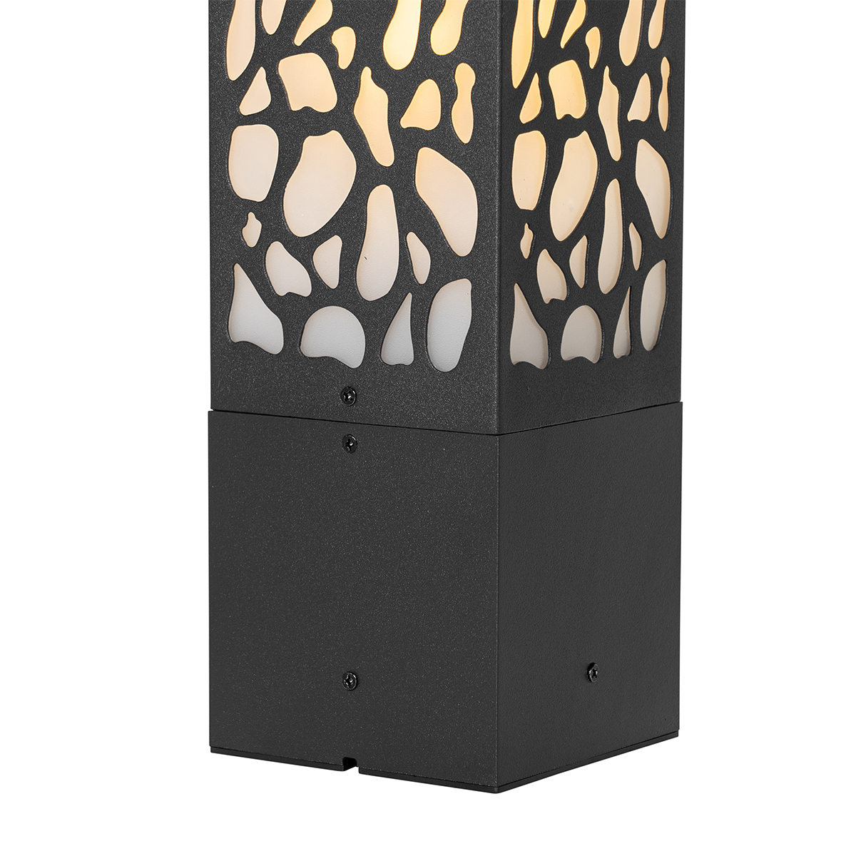 borne extérieure moderne noire 40 cm ip44 - nicole