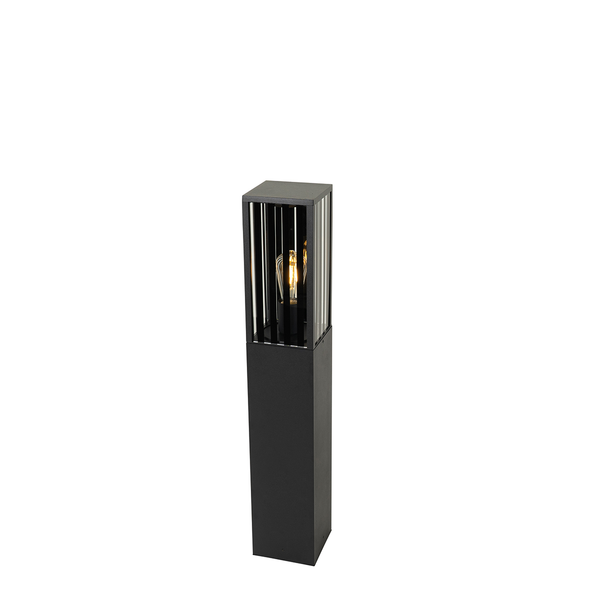 Modern kültéri állólámpa fekete füsttel 80 cm IP44 - Dijon