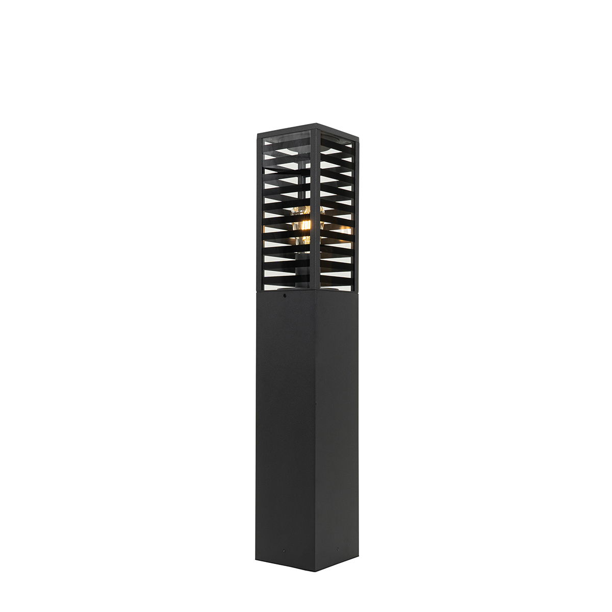 lampe d'extérieur moderne sur pied noire avec fumée 80 cm ip44 - reims