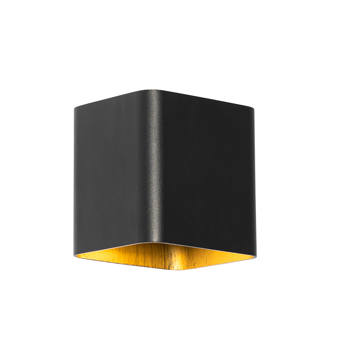 Applique da parete moderna nera con LED IP54 quadrata - Evi