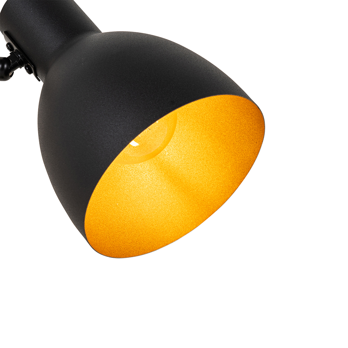Lampada da tavolo rustica nera con legno - Flint