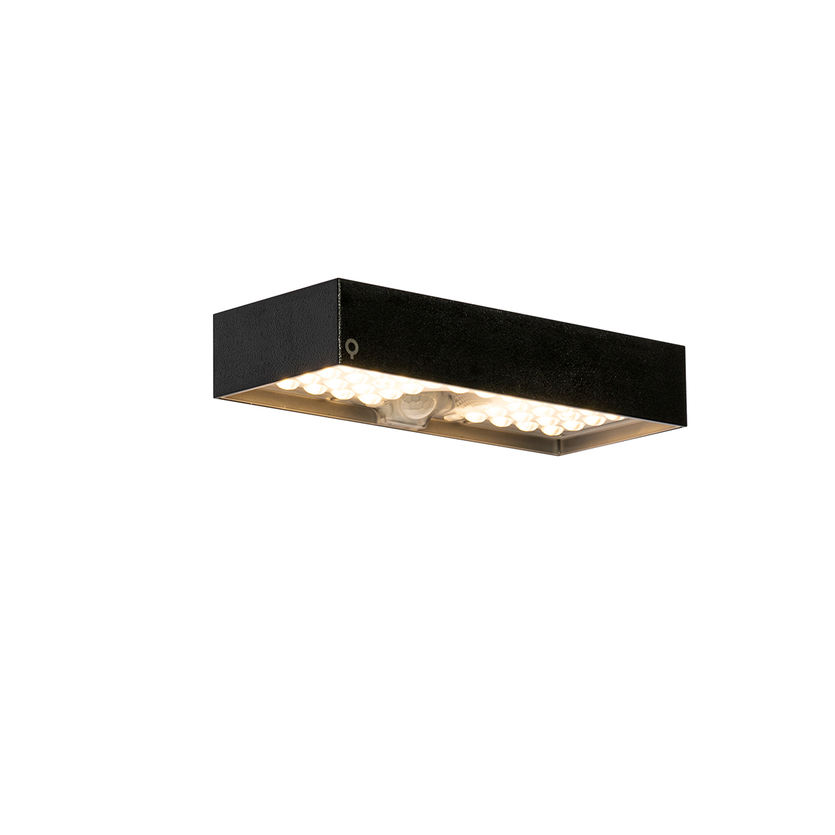 Čierne vonkajšie nástenné svietidlo so stretávacím svetlom a solárnym senzorom - Kayo Čierne vonkajšie nástenné svietidlo so stretávacím svetlom a solárnym senzorom - Kayo