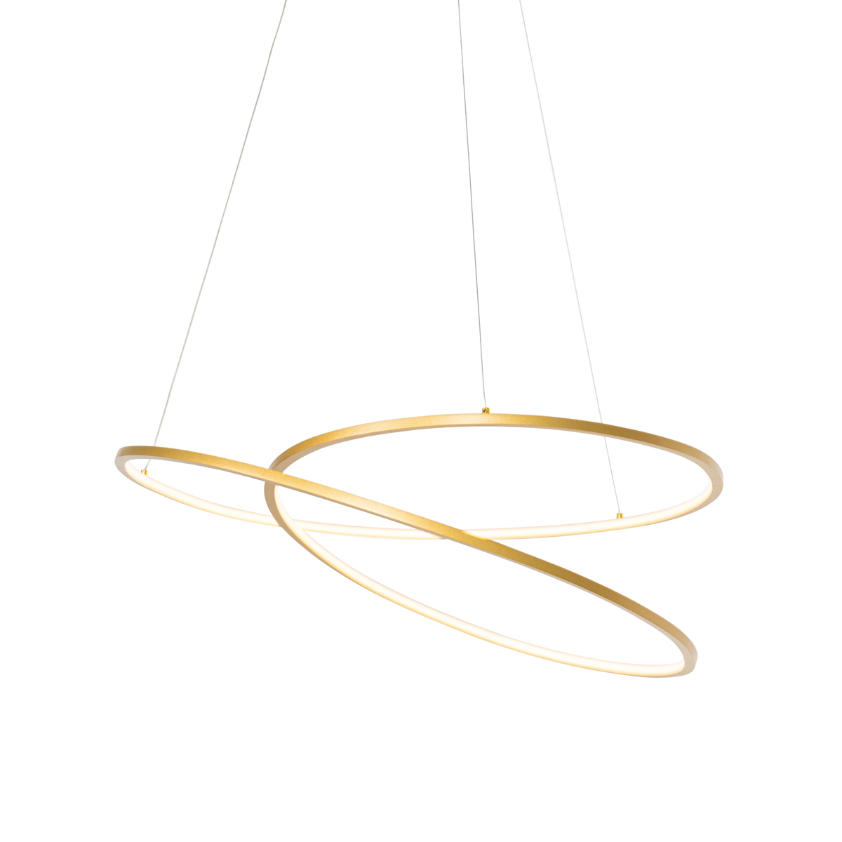 Image of Lampada a sospensione di design oro 72 cm con LED dimmerabile in 3 fasi - Rowan