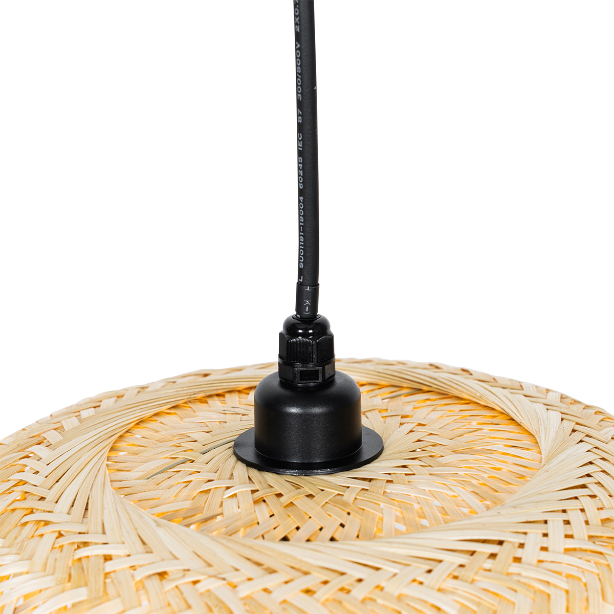 Lámpara colgante de exterior de bambú estilo oriental IP44 - Rafael