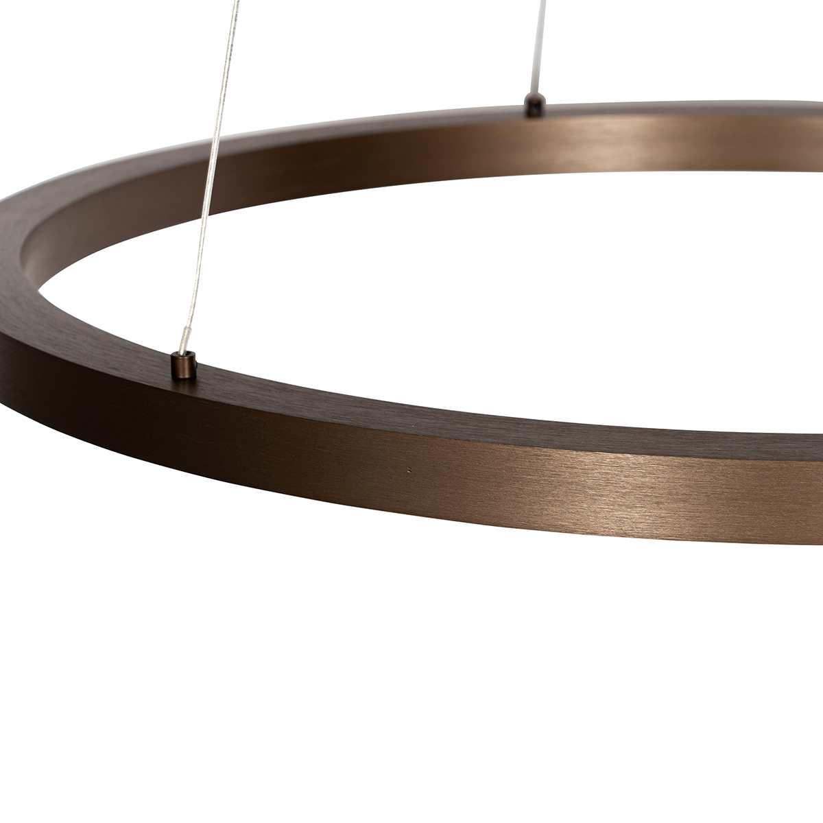 Lámpara colgante de bronce 60 cm con LED regulable en 3 pasos - Girello