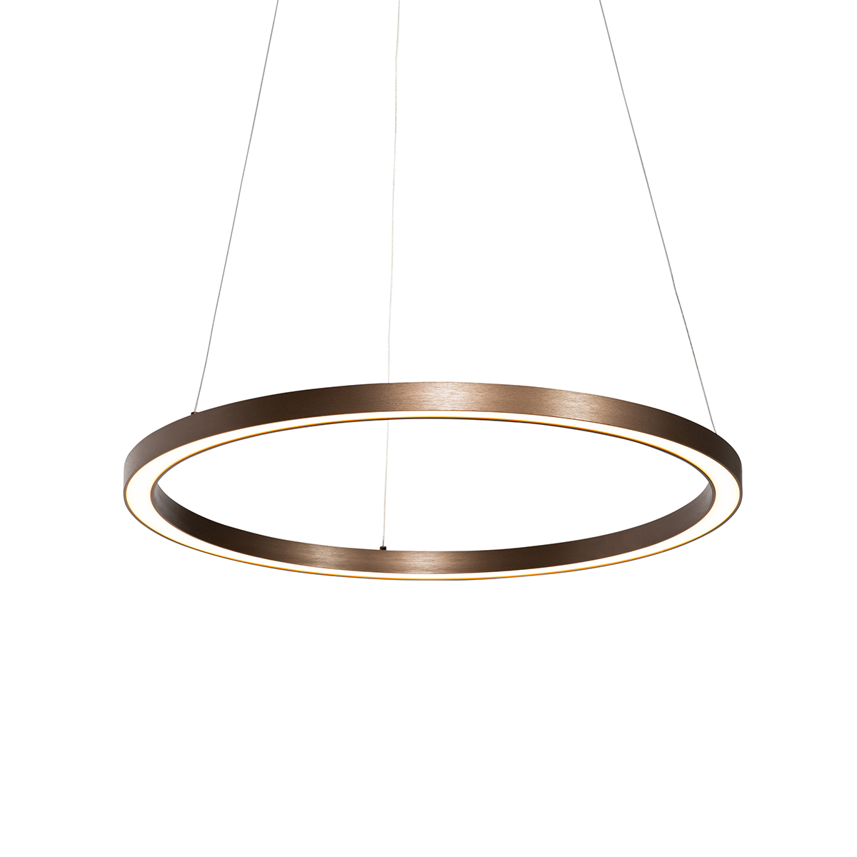 Lámpara colgante de bronce 60 cm con LED regulable en 3 pasos - Girello
