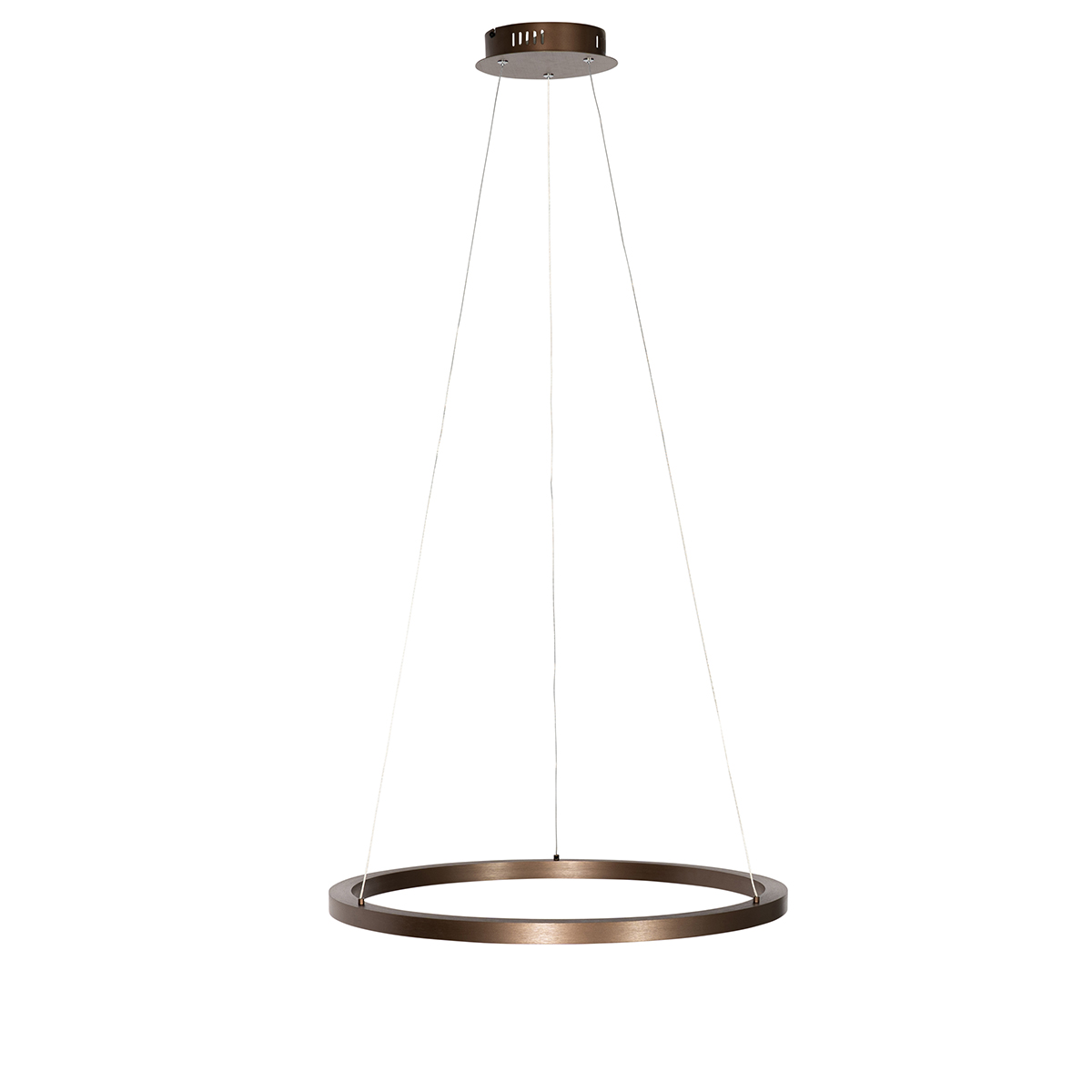 Lámpara colgante de bronce 60 cm con LED regulable en 3 pasos - Girello
