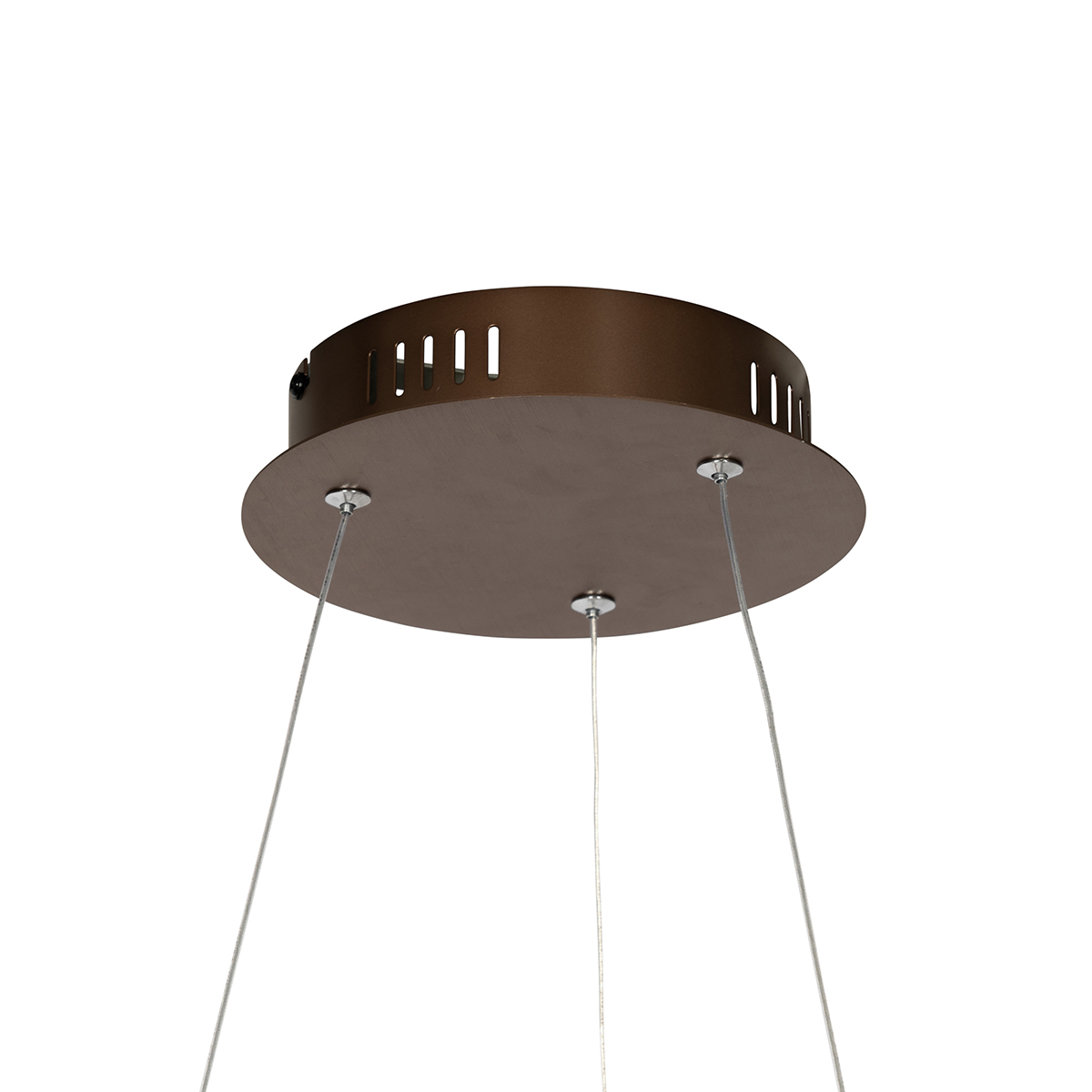 Lámpara colgante de bronce 60 cm con LED regulable en 3 pasos - Girello