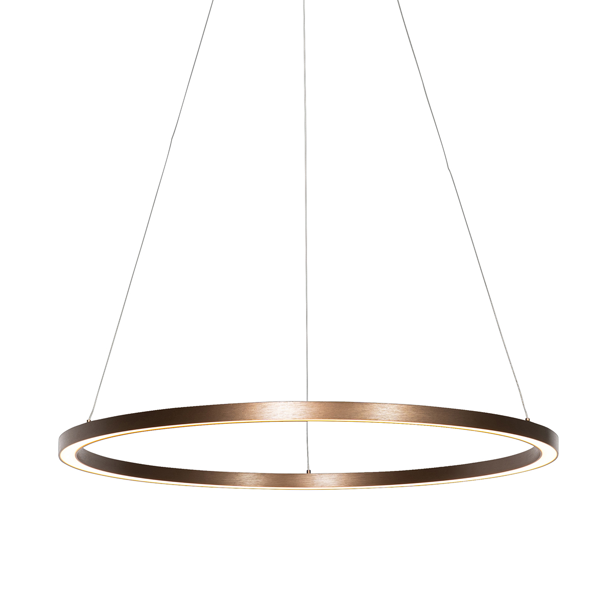 Lampada a sospensione in bronzo 80 cm con LED dimmerabile in 3 fasi - Girello