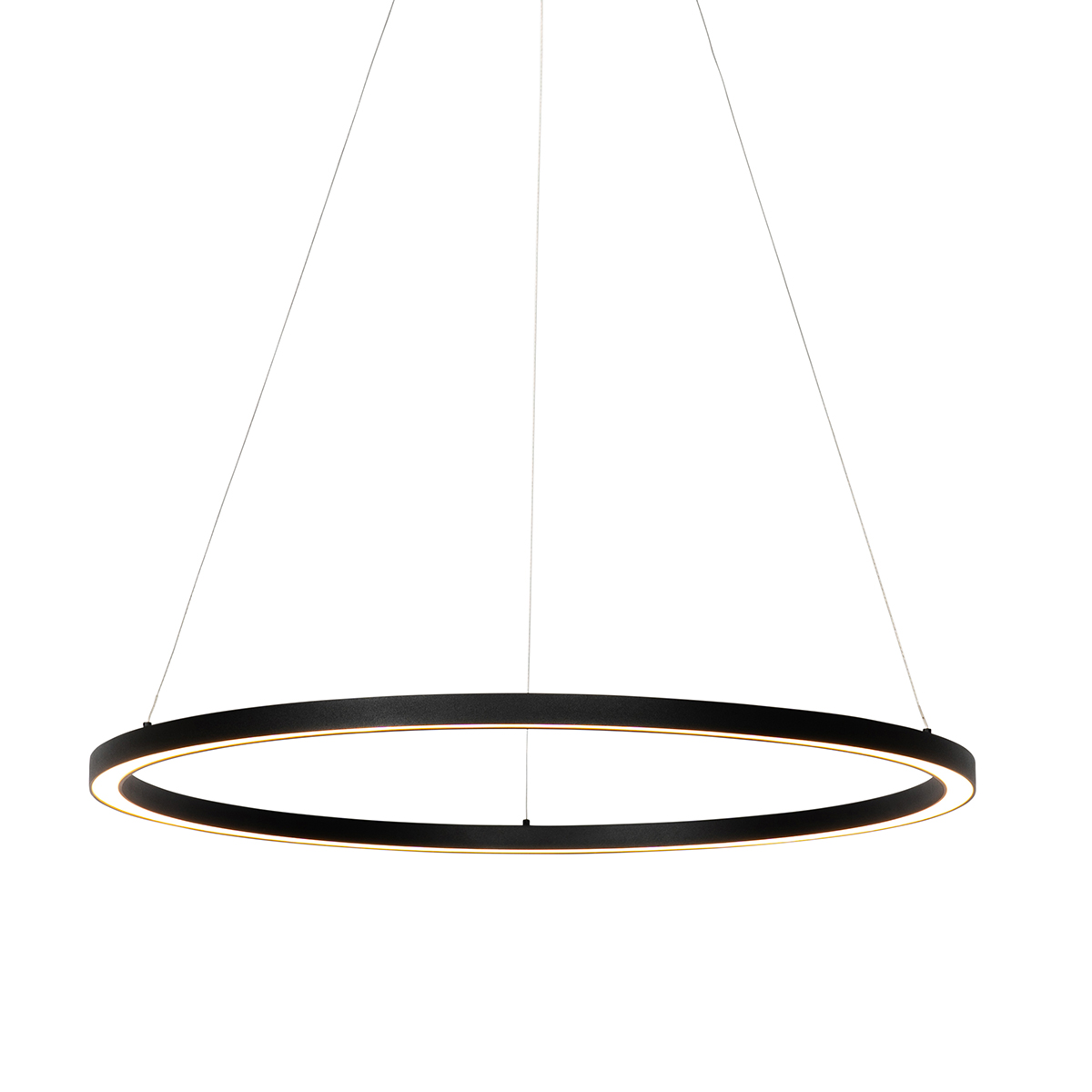Lámpara colgante negra 80 cm con LED regulable en 3 pasos - Girello