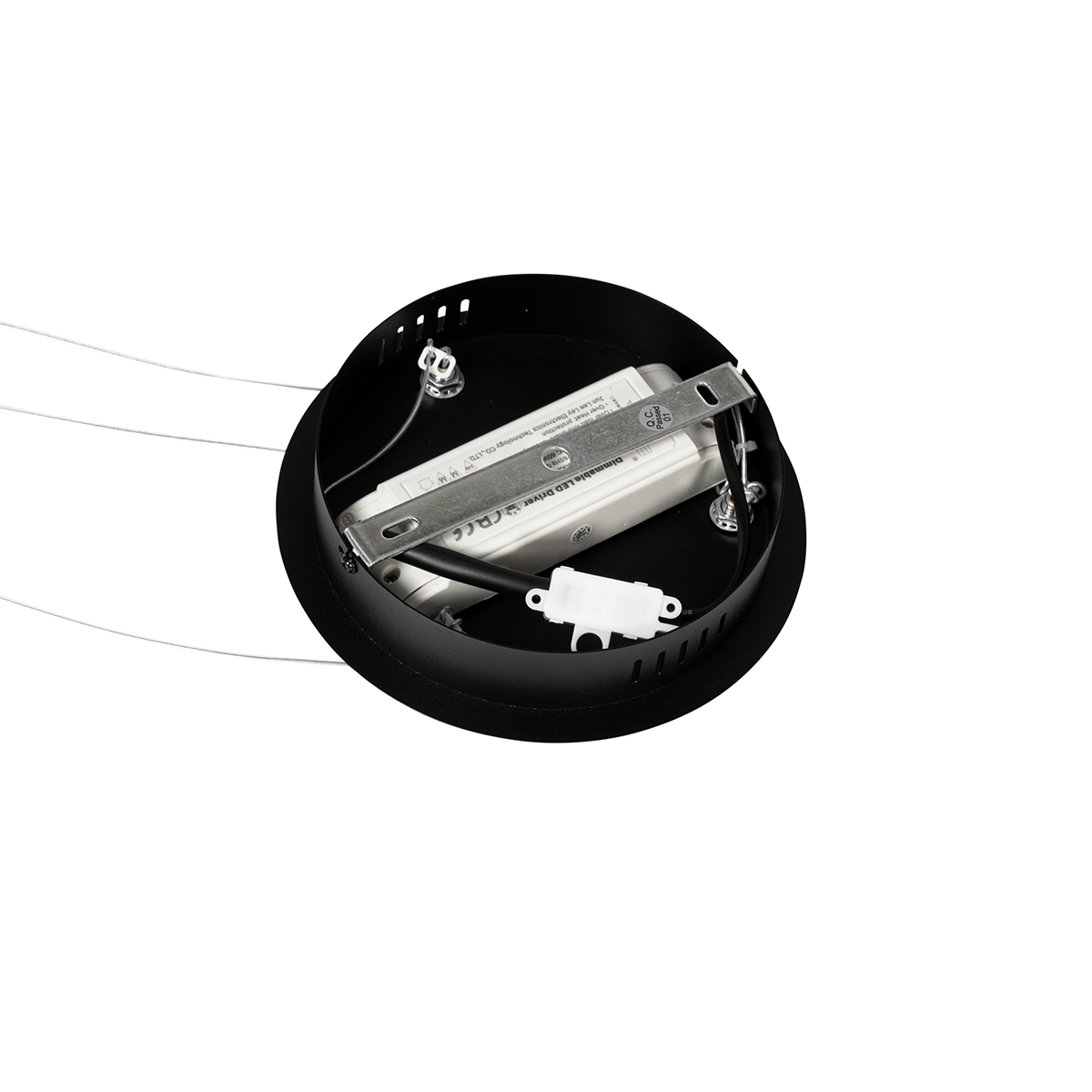 Lámpara colgante negra 80 cm con LED regulable en 3 pasos - Girello