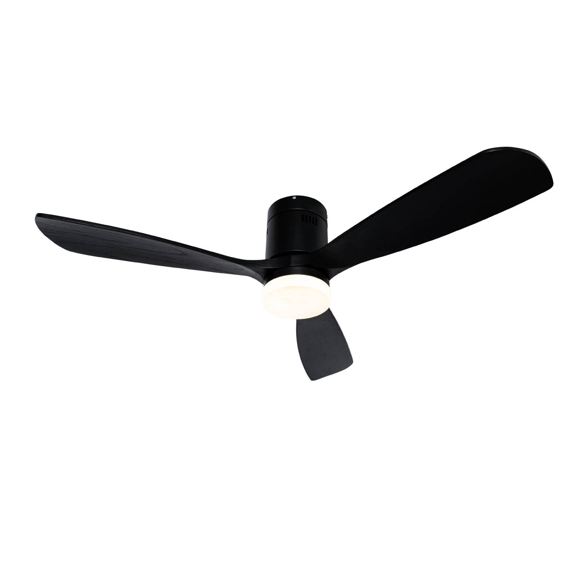 Smarter Deckenventilator schwarz 132cm inkl. LED Dimmbar mit Fernbedienung - Sofia