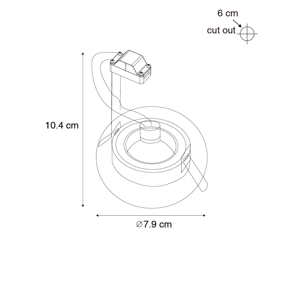 Set of 12 Recessed Spotlights White Round GU10 50mm IP44 - Xena