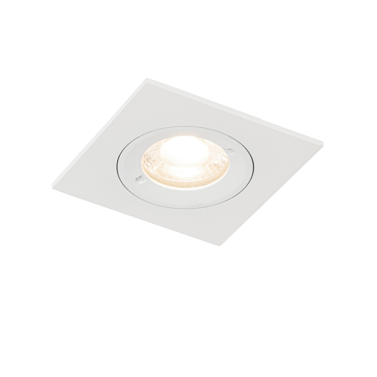 Levně Moderní vestavné bodové svítidlo bílé čtvercové IP44 - Xena