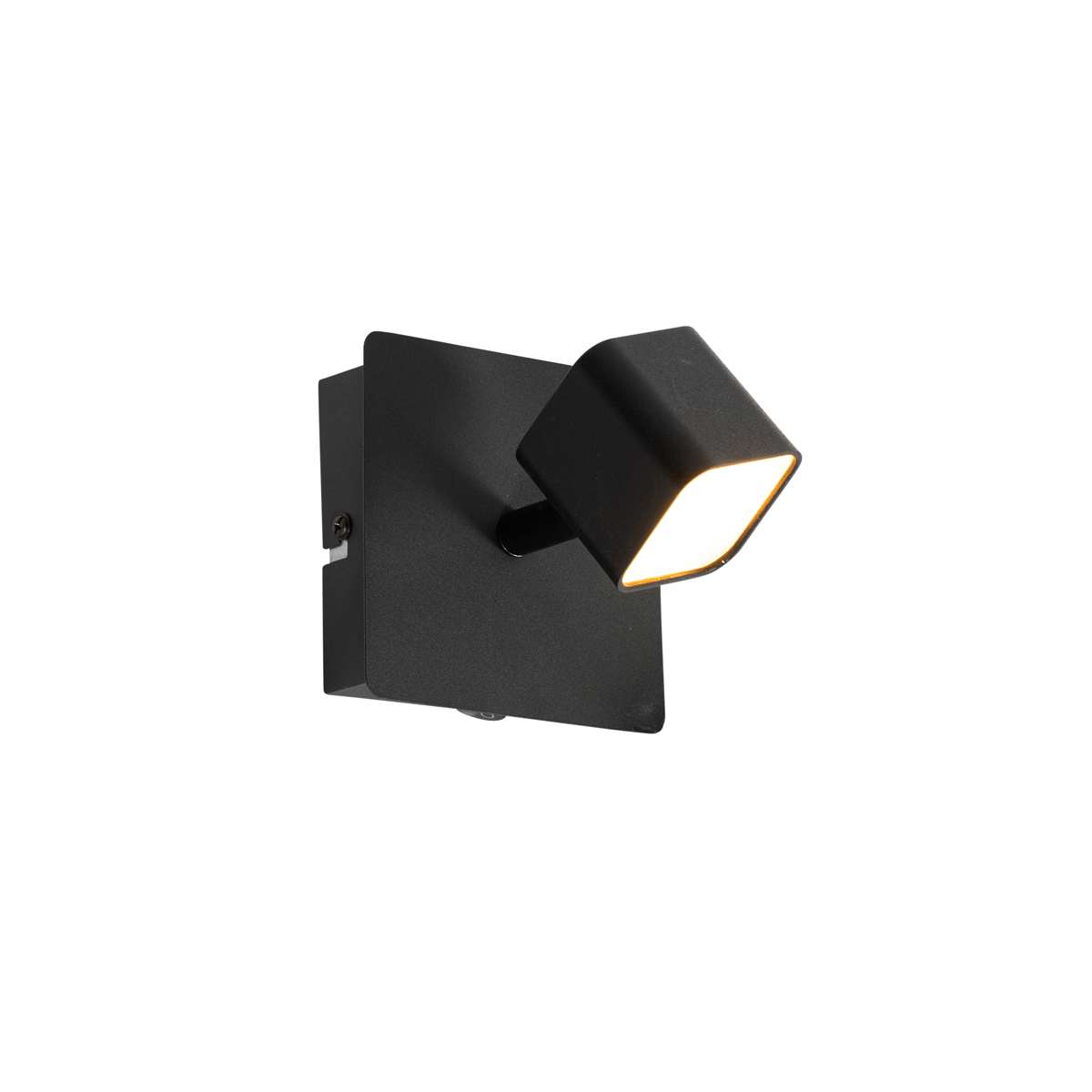 Modern vägglampa svart inkl LED med strömbrytare – Nola