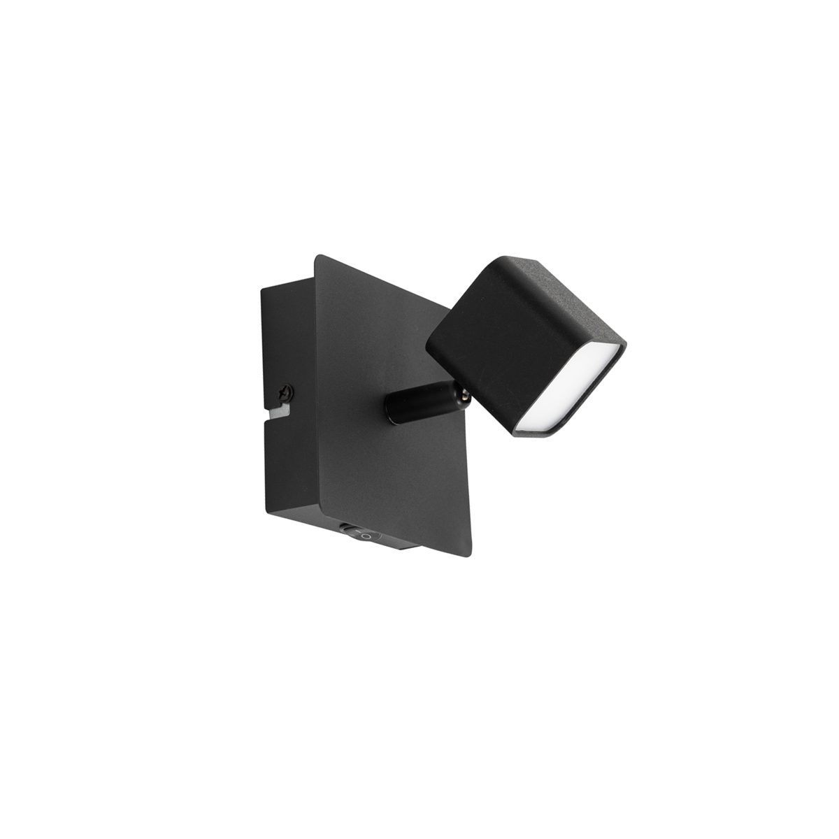 Applique moderna nera con LED e interruttore - Nola