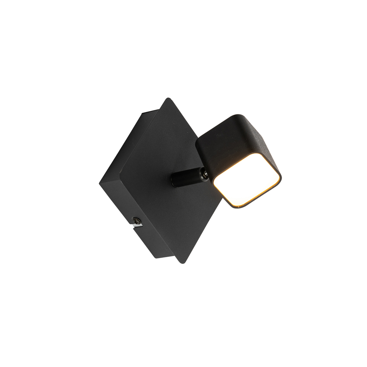 Applique moderna nera con LED e interruttore - Nola