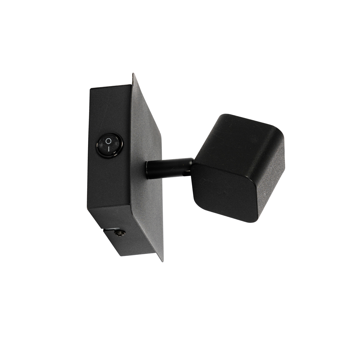 Applique moderna nera con LED e interruttore - Nola
