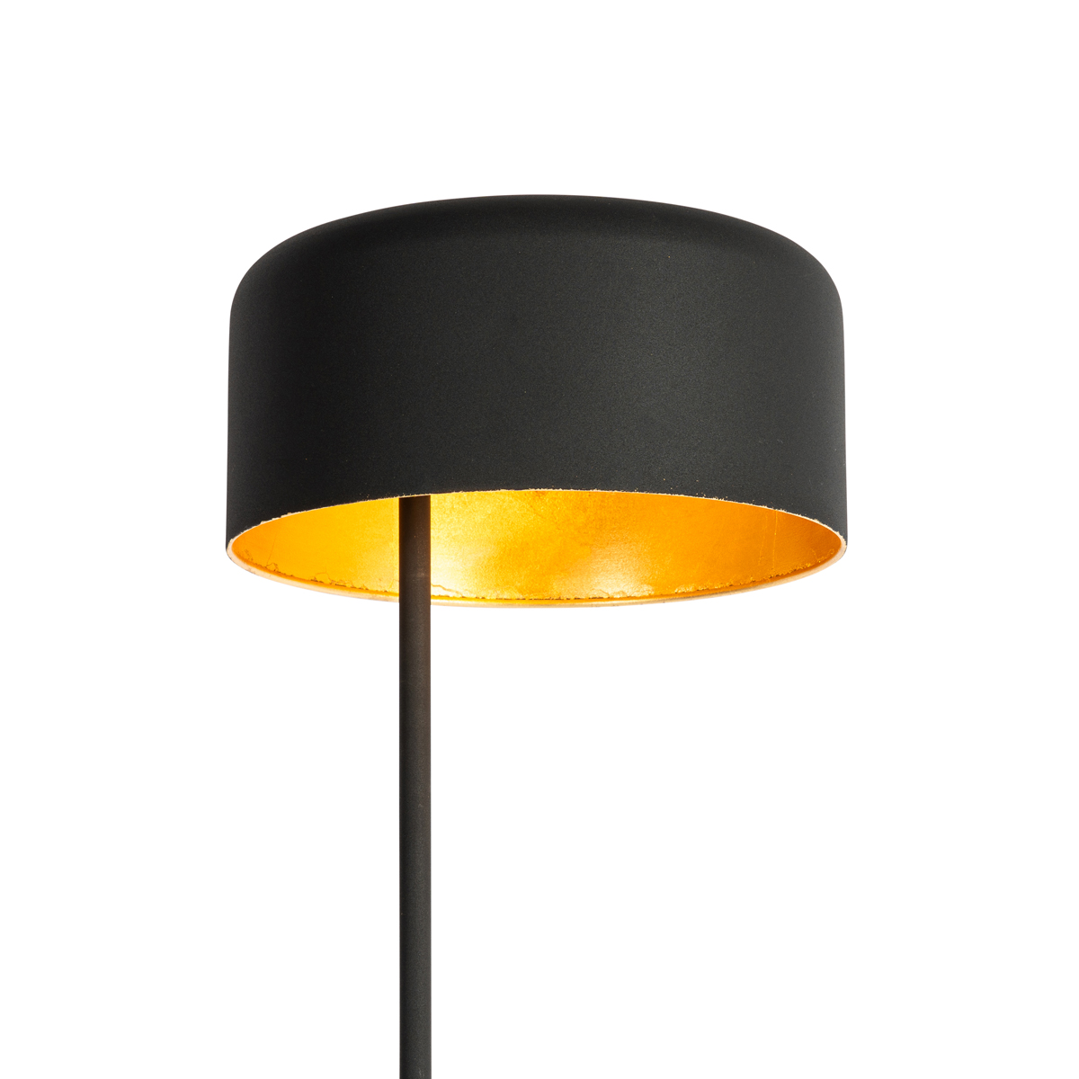Retro Floor Lamp Black with Gold Interior - Jinte