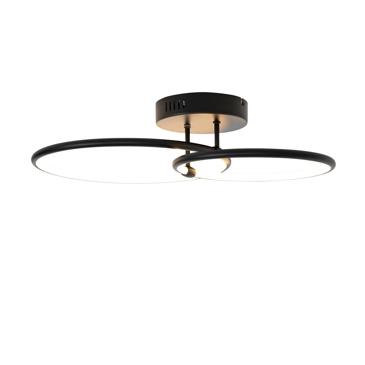 Design Deckenleuchte Schwarz inkl. LED 3-stufig dimmbar 2-flammig - Joaniqa