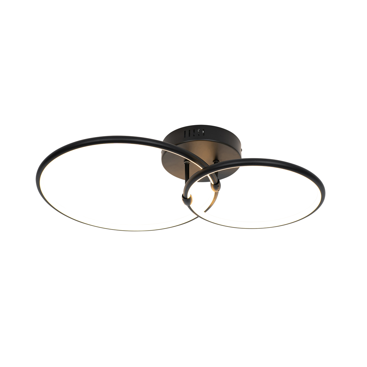 Design Deckenleuchte Schwarz inkl. LED 3-stufig dimmbar 2-flammig - Joaniqa