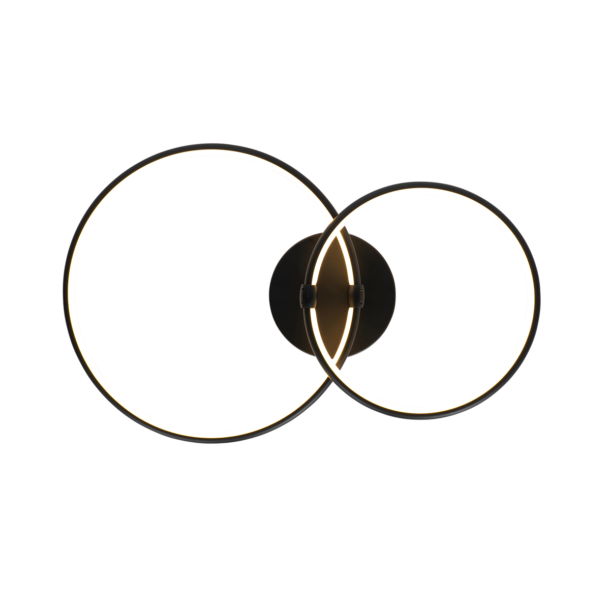 Design Deckenleuchte Schwarz inkl. LED 3-stufig dimmbar 2-flammig - Joaniqa
