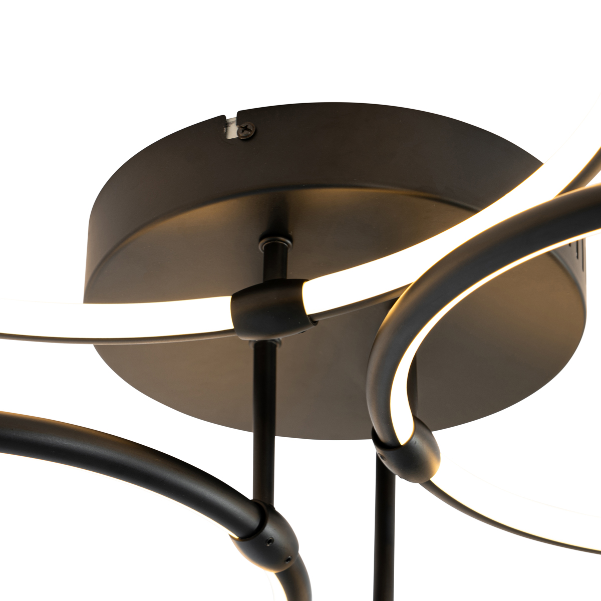 Plafón negro con LED regulable en 3 pasos 4 luces - Joaniqa