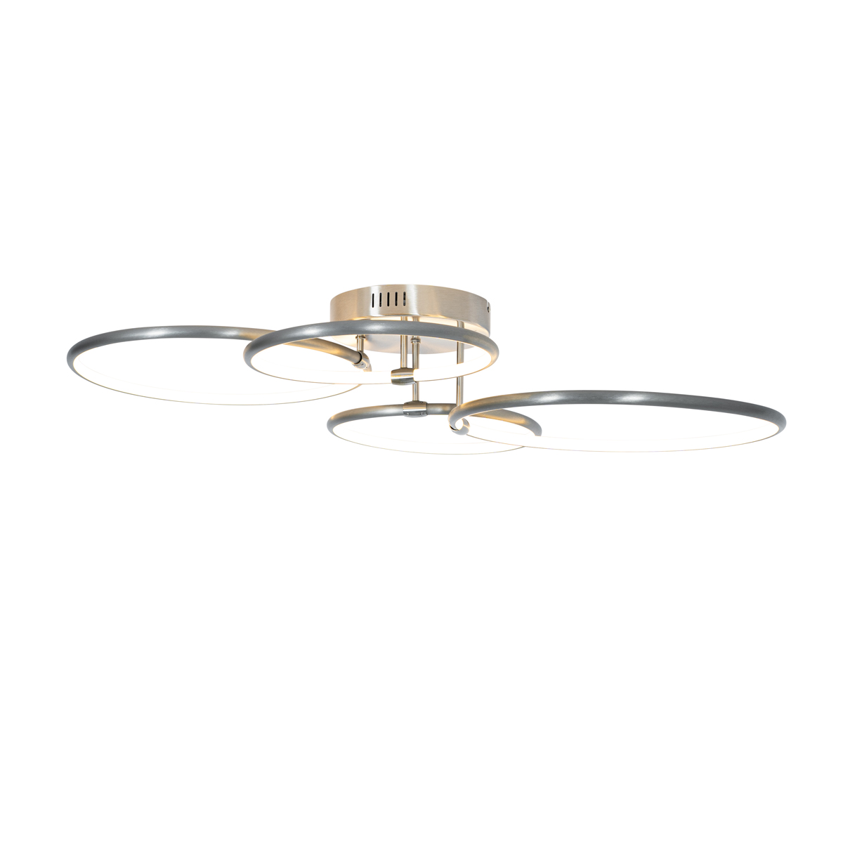 Design Deckenleuchte Stahl inkl. LED 3-stufig dimmbar 4-flammig - Joaniqa