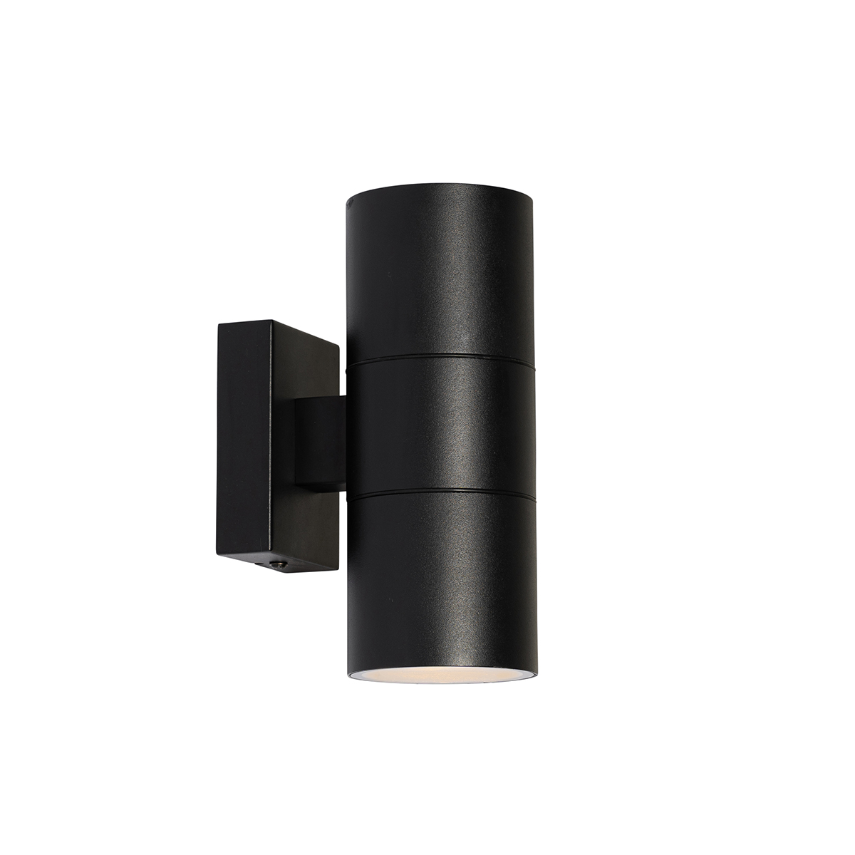 Aplique de pared exterior moderno negro 2 luces AR70 IP44 - Duo