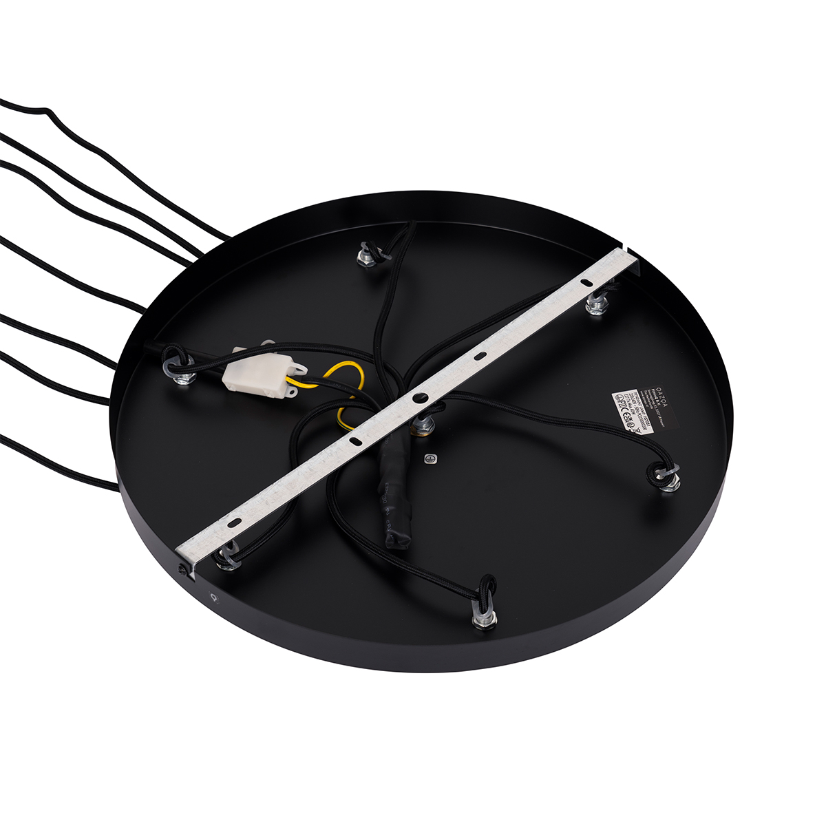 Art Deco Pendant Light Black with Smoke Glass 7-Light - Laura