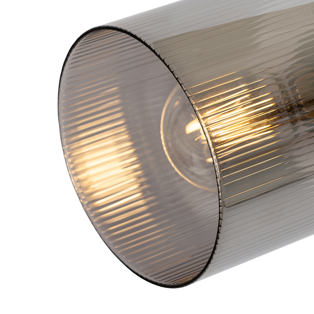 Faretto da soffitto nero con vetro fumé 4 luci orientabili - Laura