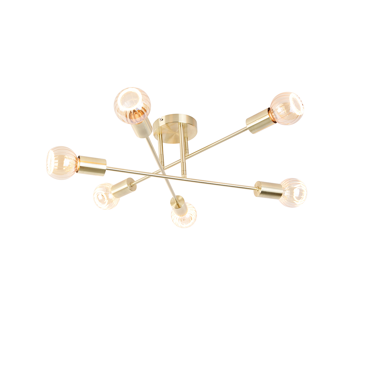 Plafondlamp goud 6-lichts incl. deco G80 - Sydney Bondi