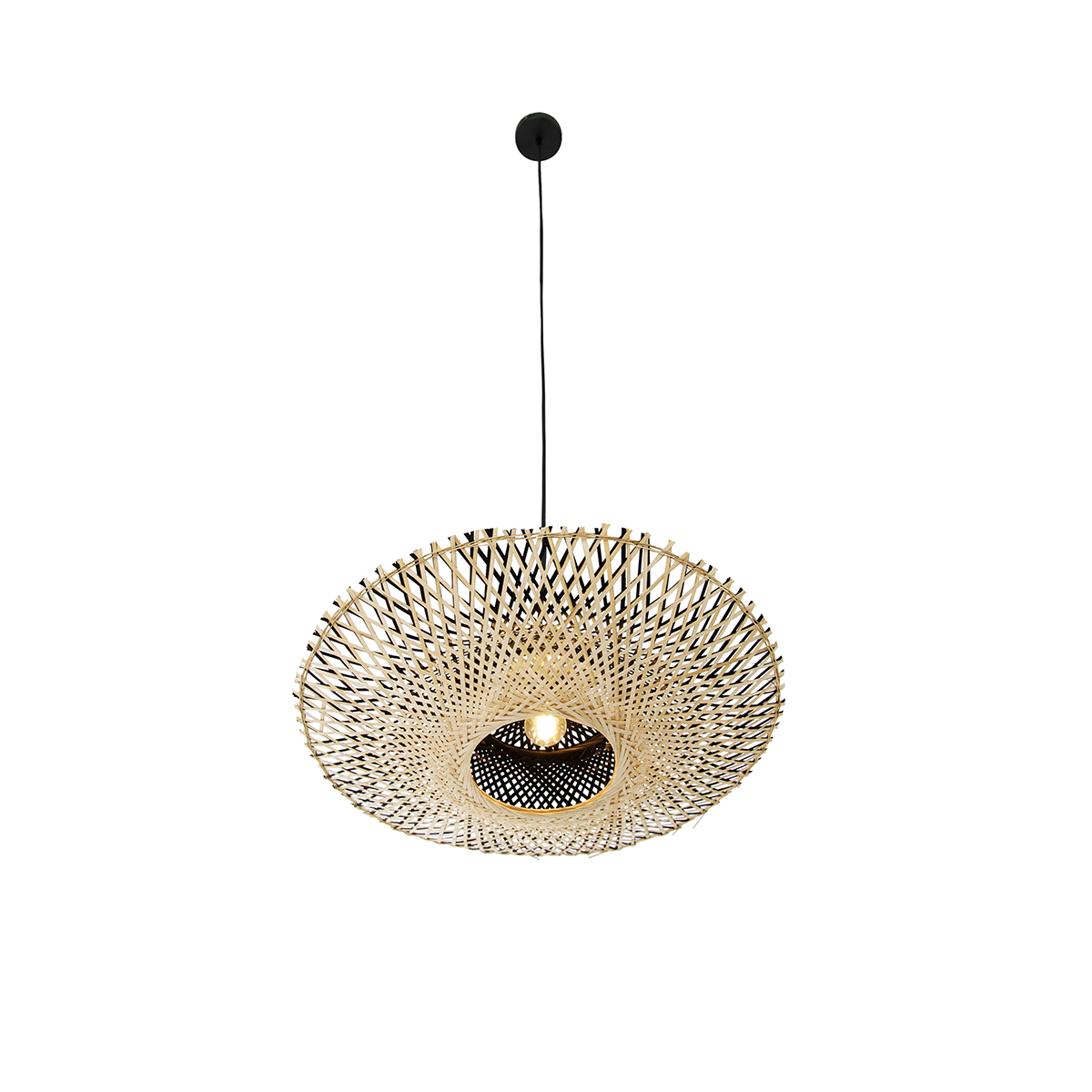 Lampada a sospensione orientale in bambù 50 cm - Rina