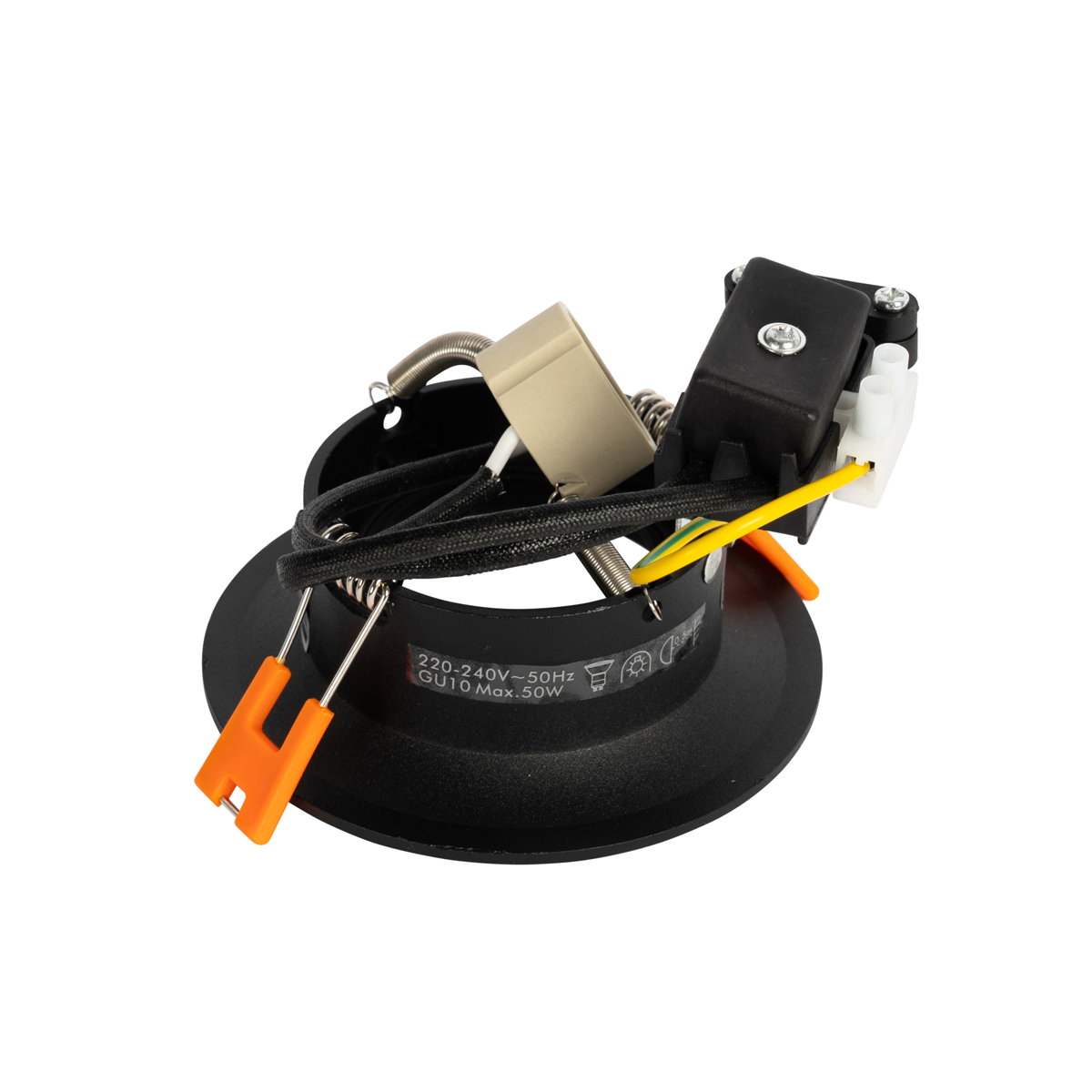 Set de 12 focos empotrables negros GU10 50 mm - Gijs