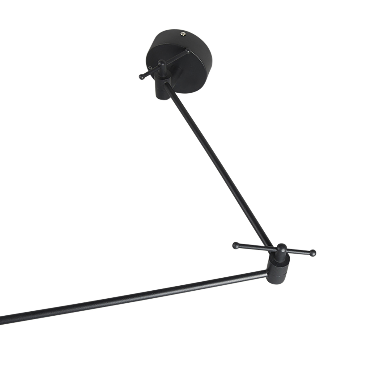 lampe suspendue noir avec abat-jour 35 cm gris foncé réglable - blitz i