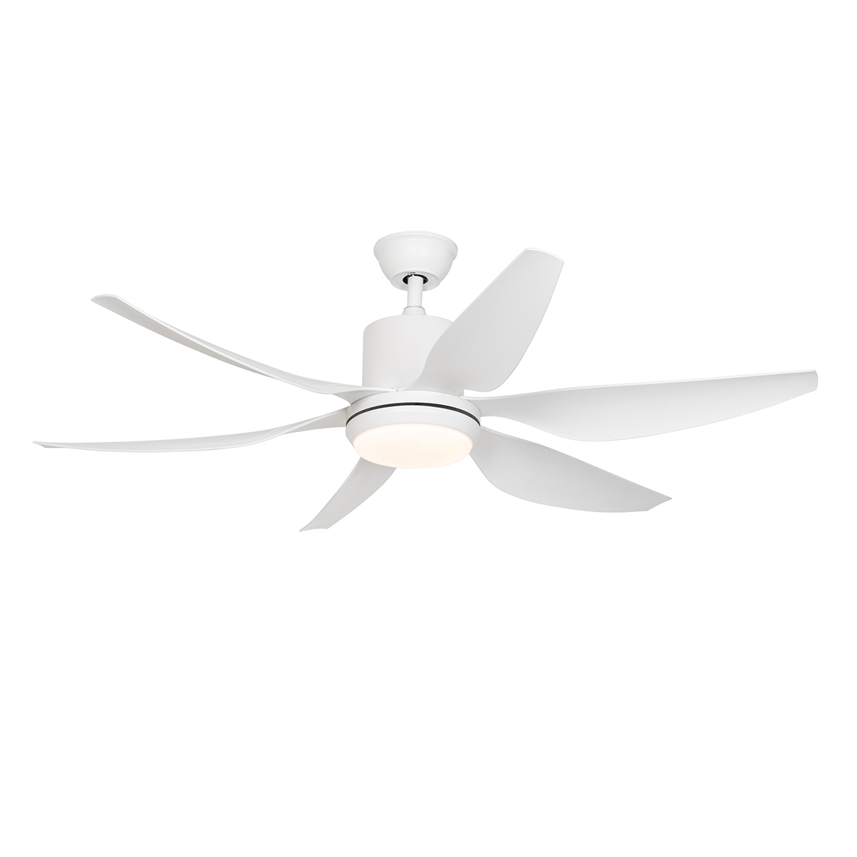 Deckenventilator Weiß 137cm inkl. LED Dimmbar mit Fernbedienung - Tak