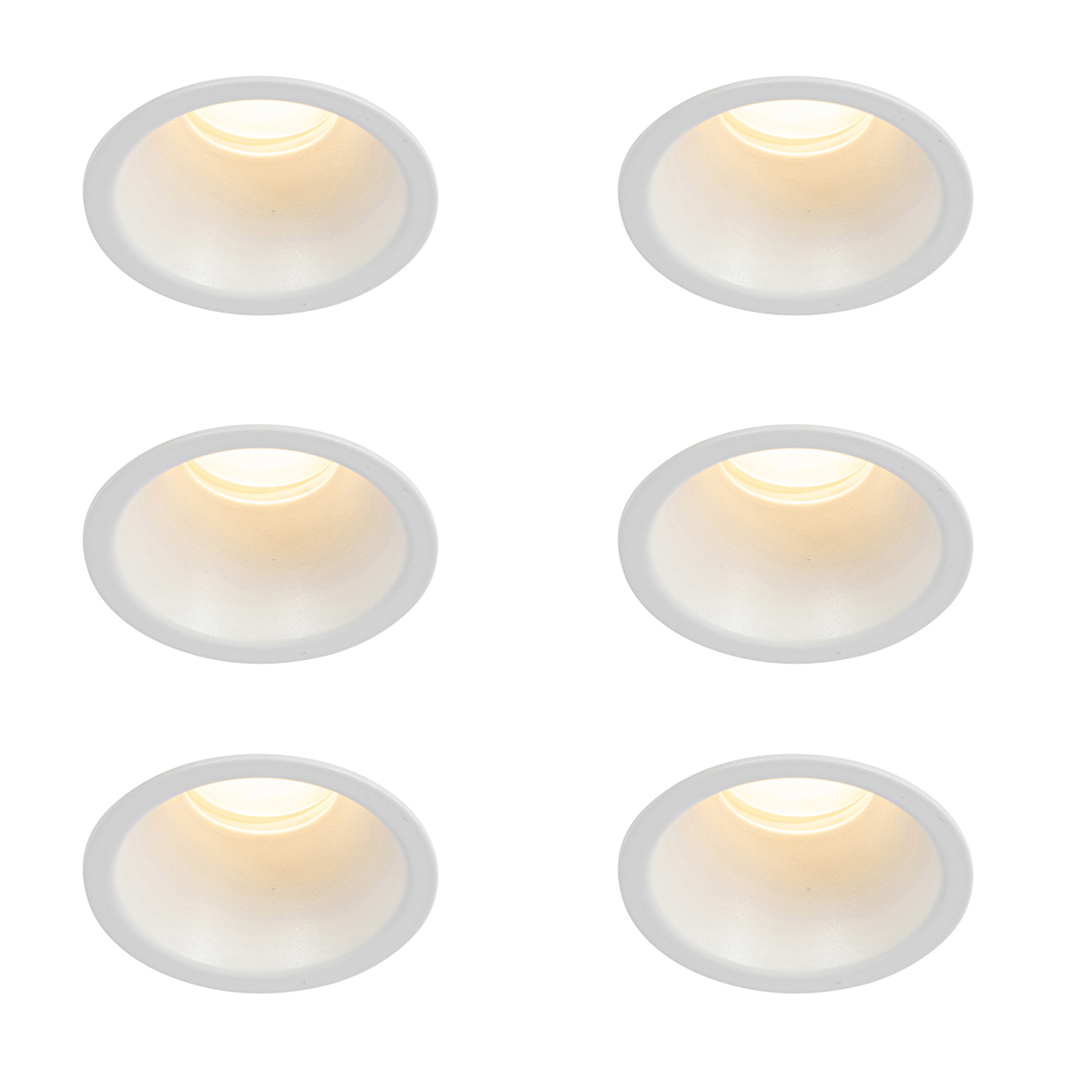 Sada 6 vstavaných bodových svetiel bielych GU10 35 mm IP44 - Dept