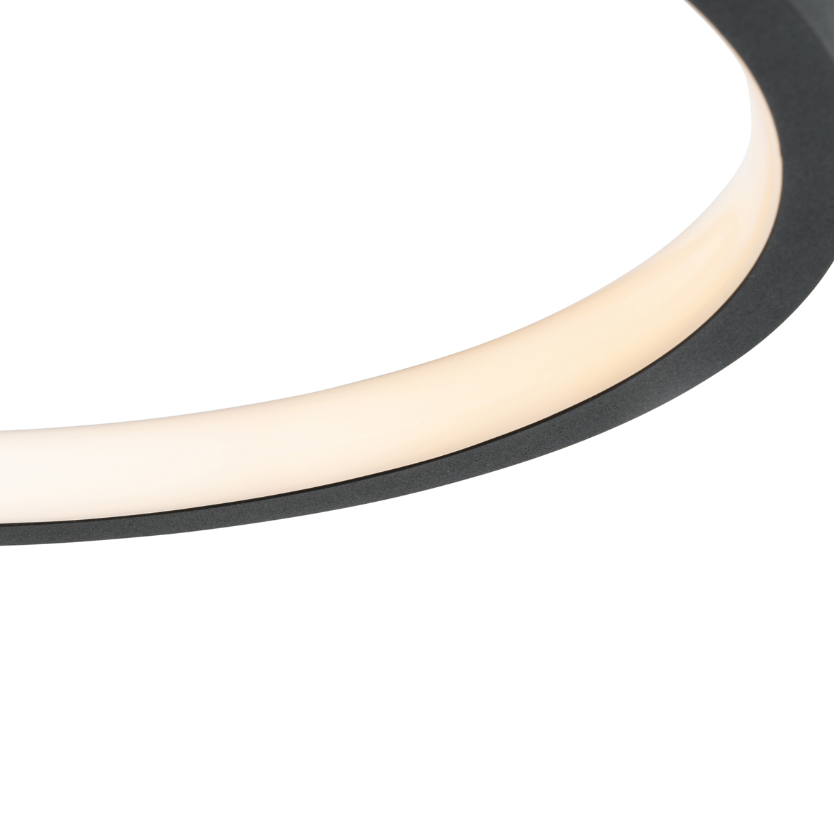 Plafoniera moderna nera con legno incl. LED dimmerabile a 3 livelli - Alec