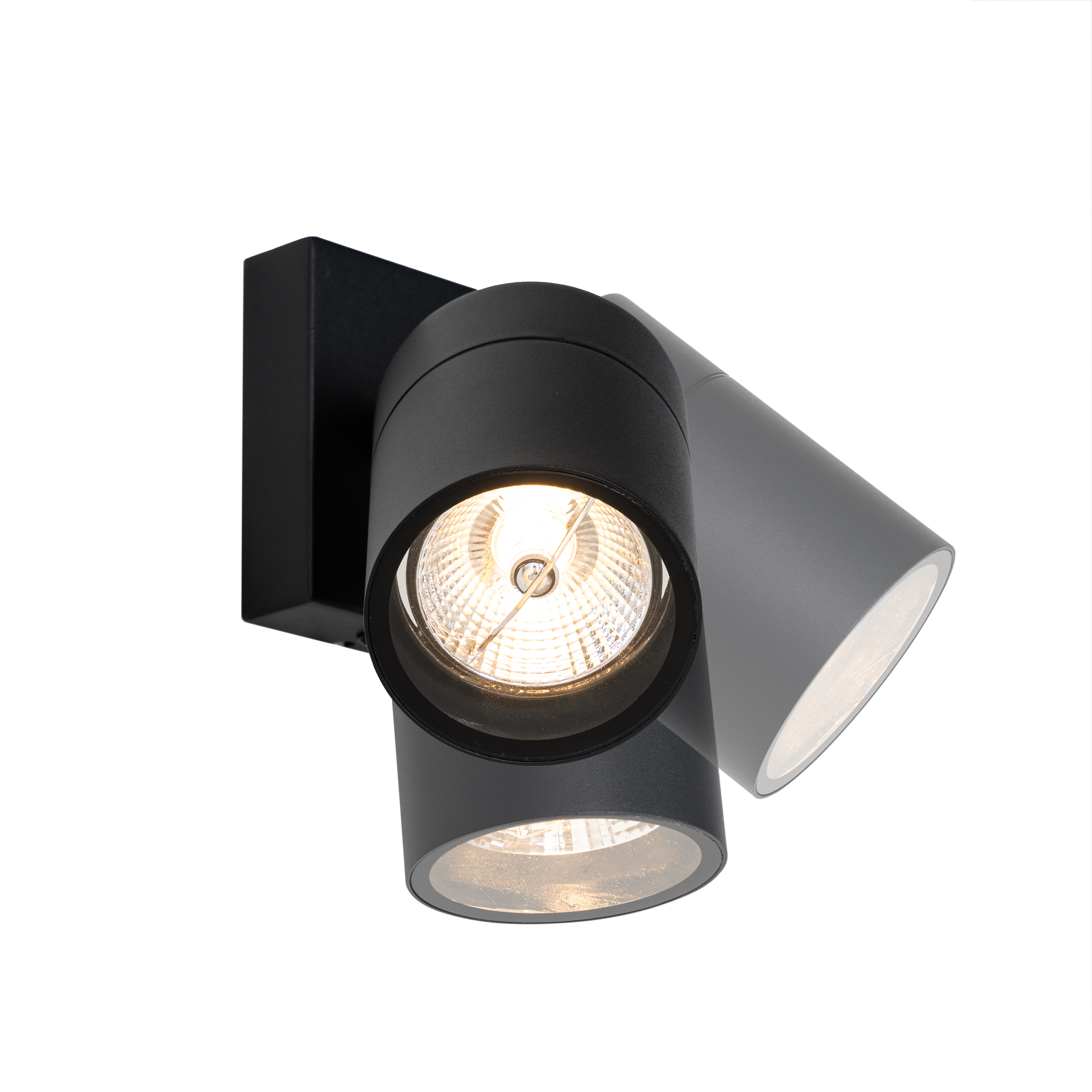 Kültéri fali lámpa fekete AR70 állítható IP44 - Solo