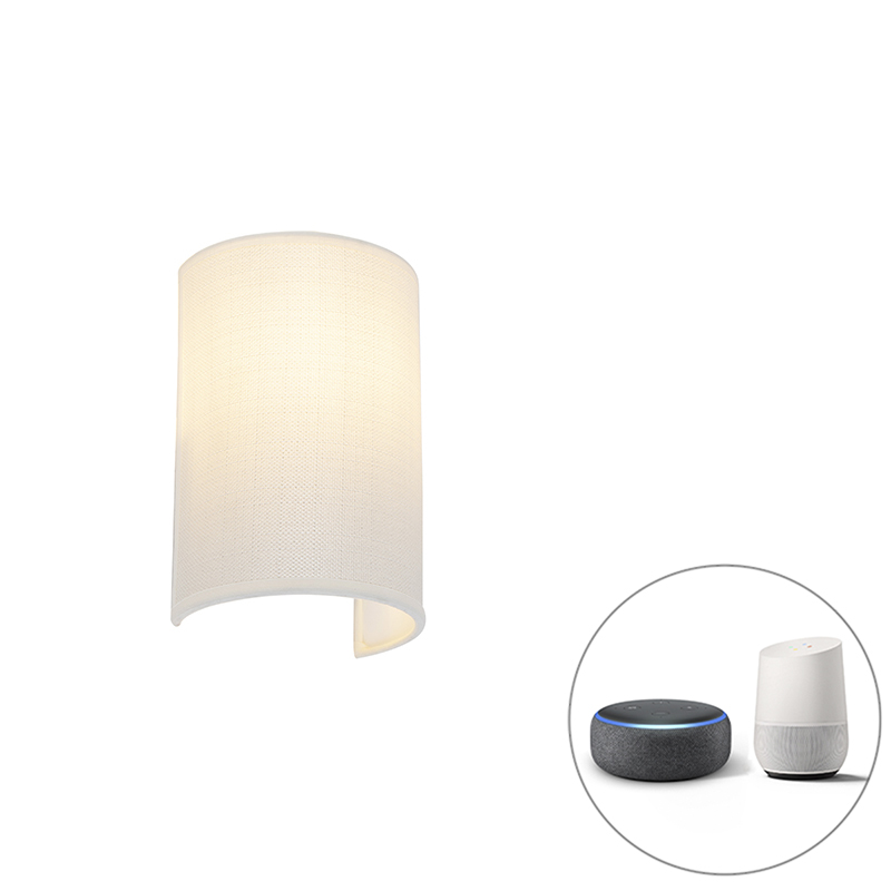 Intelligens fali lámpa, fehér, Wifi A60 - Simple Drum Jute