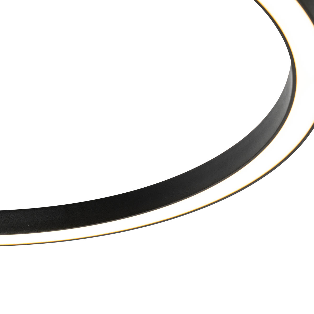Lampada a sospensione intelligente nera 60 cm con LED e RGBW - Girello