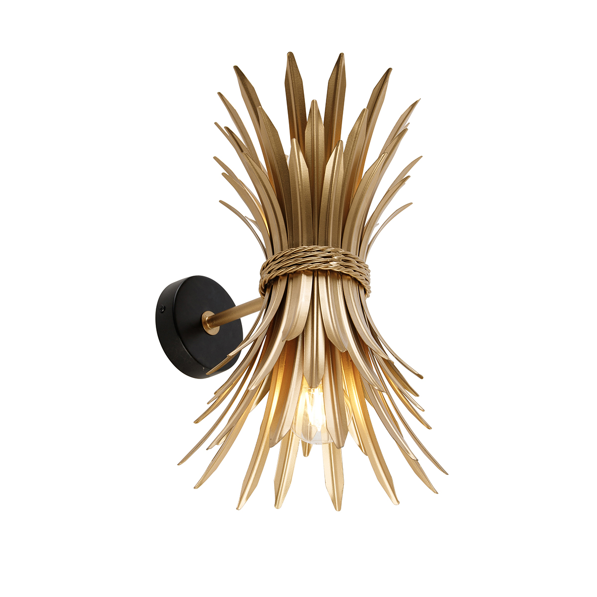Nástenná lampa v štýle Art Deco zlatá - Wesley